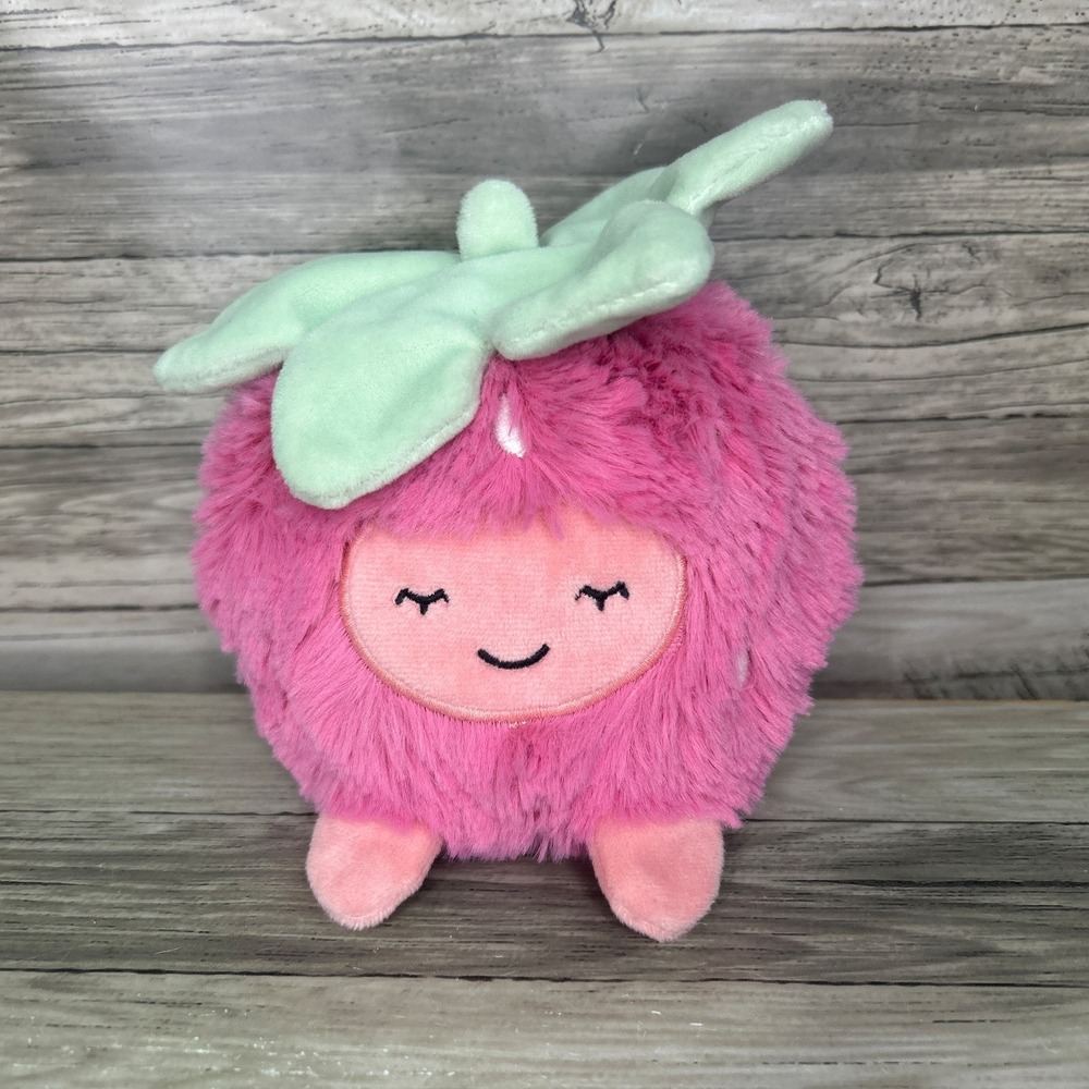 Slumberkins Strawberry Mini Plush Stuffed Animal Pink Fruit